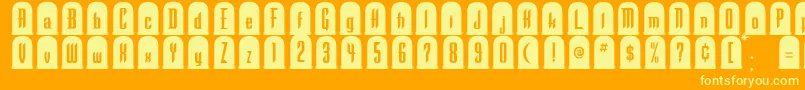 To Font – Yellow Fonts on Orange Background