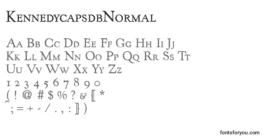 Fuente KennedycapsdbNormal - alfabeto, números, caracteres especiales