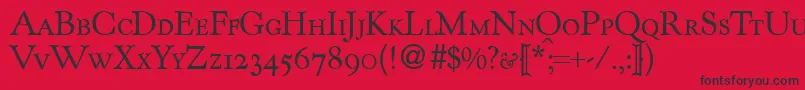 KennedycapsdbNormal Font – Black Fonts on Red Background