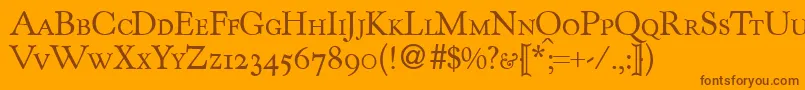 KennedycapsdbNormal Font – Brown Fonts on Orange Background