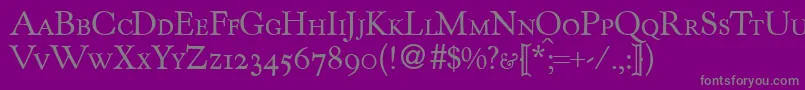KennedycapsdbNormal Font – Gray Fonts on Purple Background