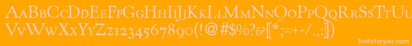 KennedycapsdbNormal Font – Pink Fonts on Orange Background