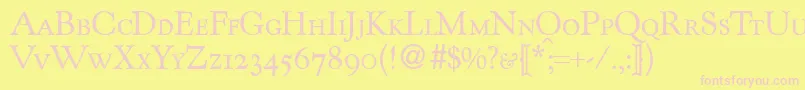 KennedycapsdbNormal Font – Pink Fonts on Yellow Background