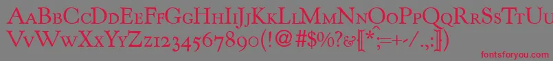 KennedycapsdbNormal Font – Red Fonts on Gray Background