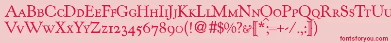 KennedycapsdbNormal Font – Red Fonts on Pink Background