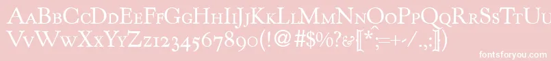 KennedycapsdbNormal Font – White Fonts on Pink Background