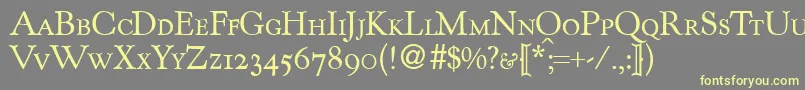 KennedycapsdbNormal Font – Yellow Fonts on Gray Background