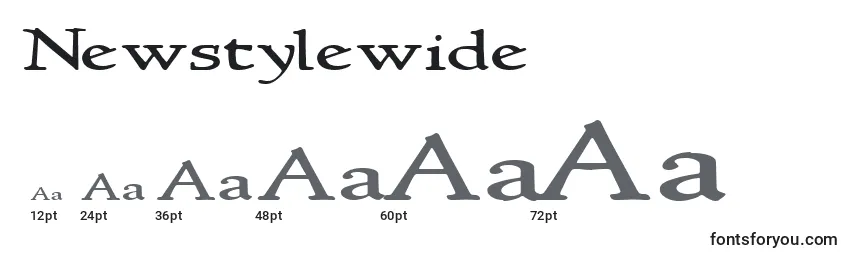Newstylewide Font Sizes