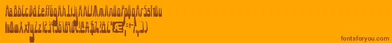 1015sn-Schriftart – Braune Schriften auf orangefarbenem Hintergrund