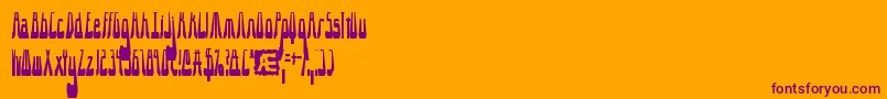 1015sn Font – Purple Fonts on Orange Background