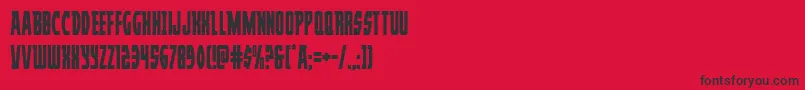 Czcionka Prowlercond – czarne czcionki na czerwonym tle