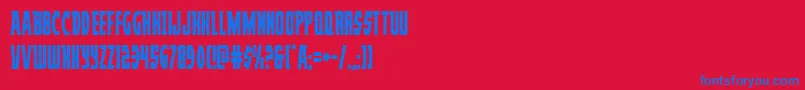 Prowlercond Font – Blue Fonts on Red Background