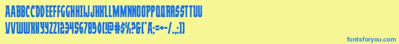 Prowlercond Font – Blue Fonts on Yellow Background