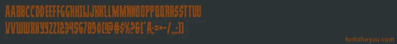 Шрифт Prowlercond – коричневые шрифты на чёрном фоне