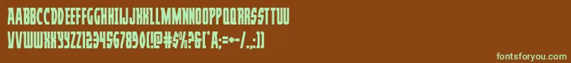 Prowlercond Font – Green Fonts on Brown Background