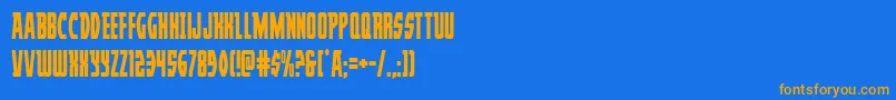 Prowlercond Font – Orange Fonts on Blue Background