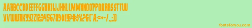 Prowlercond Font – Orange Fonts on Green Background