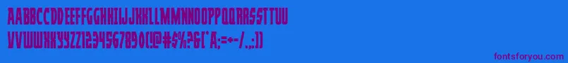 Prowlercond Font – Purple Fonts on Blue Background