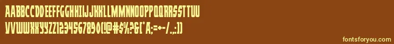Prowlercond Font – Yellow Fonts on Brown Background