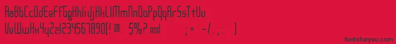 フォントNotchena – 赤い背景に黒い文字