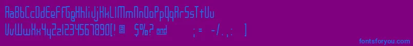 Шрифт Notchena – синие шрифты на фиолетовом фоне