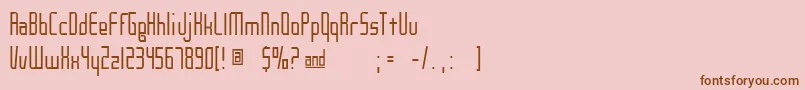 フォントNotchena – ピンクの背景に茶色のフォント
