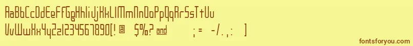 Notchena Font – Brown Fonts on Yellow Background