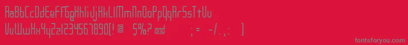 Notchena Font – Gray Fonts on Red Background