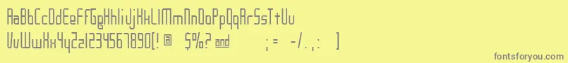 Notchena Font – Gray Fonts on Yellow Background