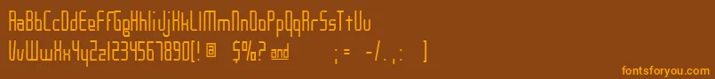 Notchena Font – Orange Fonts on Brown Background