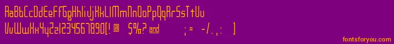 Notchena Font – Orange Fonts on Purple Background