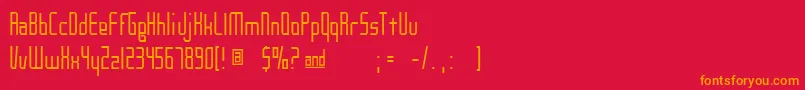 Notchena Font – Orange Fonts on Red Background