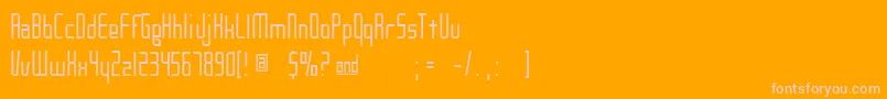 Notchena Font – Pink Fonts on Orange Background