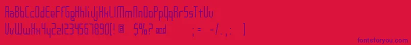 Notchena Font – Purple Fonts on Red Background