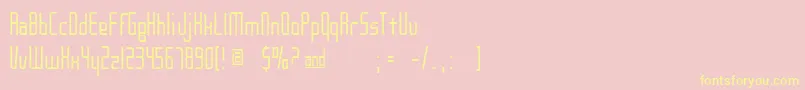 Notchena Font – Yellow Fonts on Pink Background
