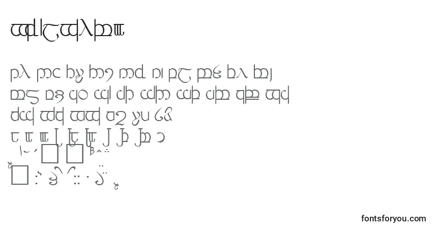 Fuente Tengwar3 - alfabeto, números, caracteres especiales