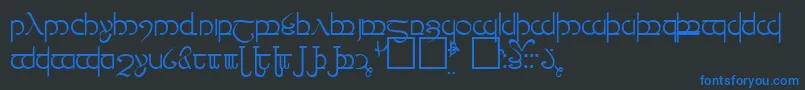 Tengwar3 Font – Blue Fonts on Black Background