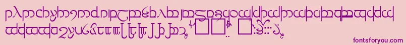 Tengwar3 Font – Purple Fonts on Pink Background