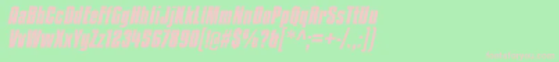 KenyanCoffeeBdIt Font – Pink Fonts on Green Background