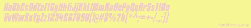 KenyanCoffeeBdIt Font – Pink Fonts on Yellow Background