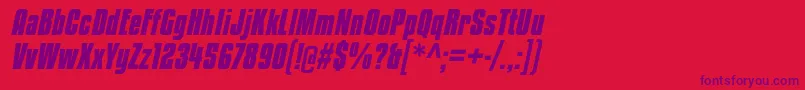 KenyanCoffeeBdIt Font – Purple Fonts on Red Background