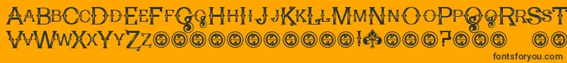 PokerkingsRegular-fontti – mustat fontit oranssilla taustalla