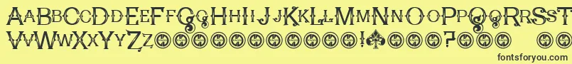 PokerkingsRegular Font – Black Fonts on Yellow Background