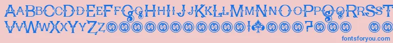 PokerkingsRegular Font – Blue Fonts on Pink Background