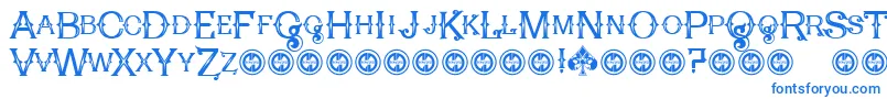 PokerkingsRegular Font – Blue Fonts on White Background