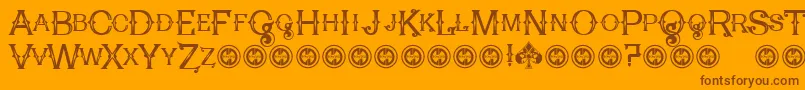 PokerkingsRegular Font – Brown Fonts on Orange Background