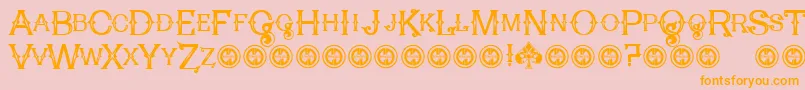 PokerkingsRegular Font – Orange Fonts on Pink Background