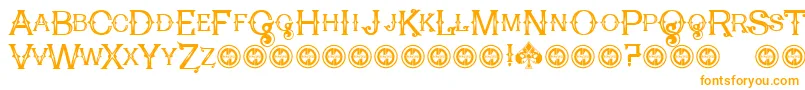 PokerkingsRegular Font – Orange Fonts on White Background