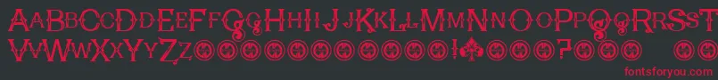 PokerkingsRegular Font – Red Fonts on Black Background