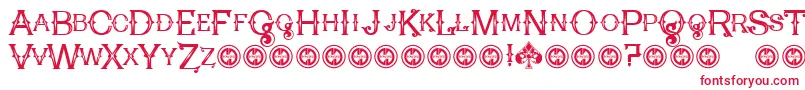 PokerkingsRegular Font – Red Fonts on White Background